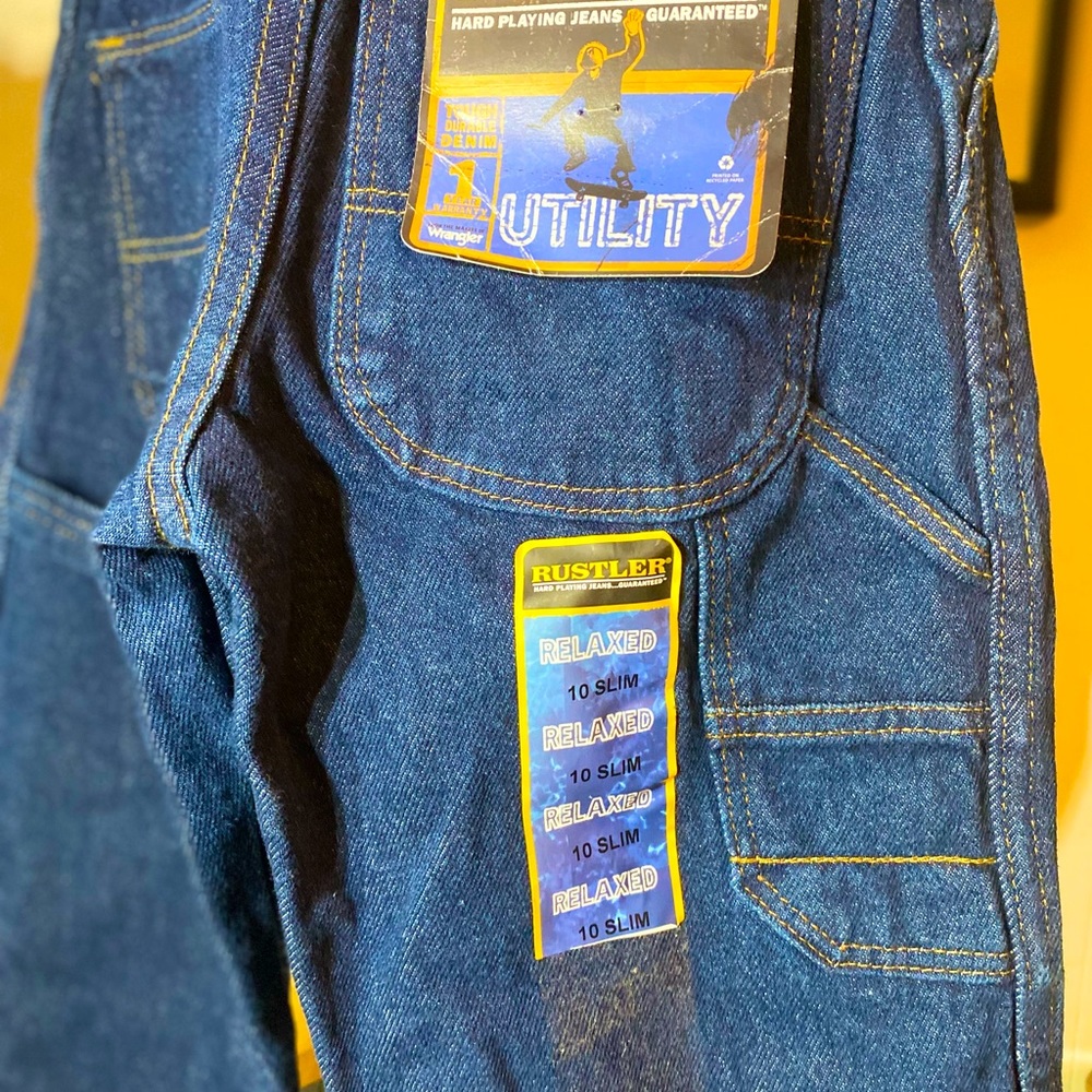 NWT boys size 10 slip rustler jeans